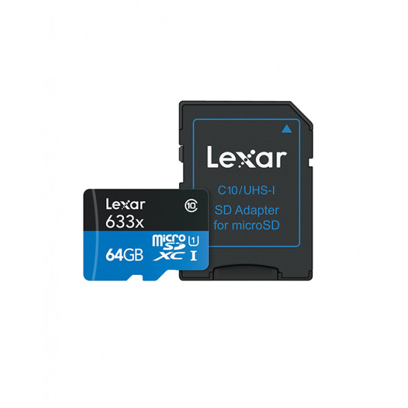 Lexar 64GB microSDXC UHS-I U3 A1 V30 C10 4K 633x