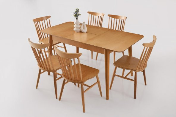 Erezoğulları Mobilya Yakut Kırlangıç Açılır Yemek Masa Sandalye Takımı 80x120 - 2