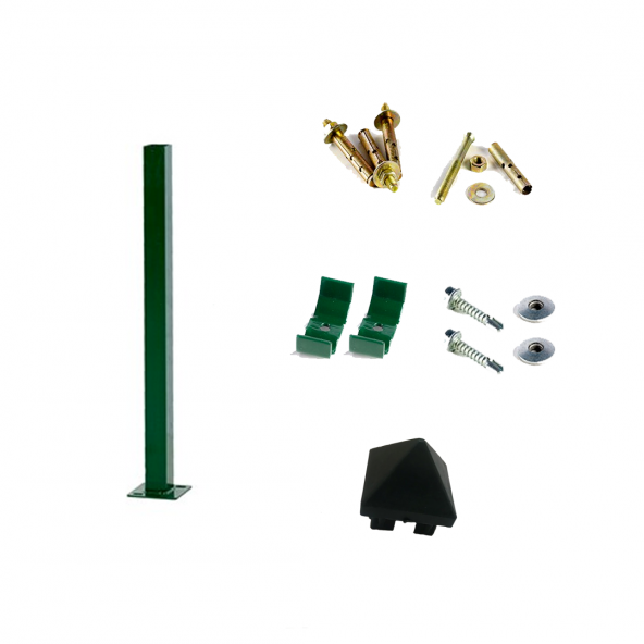 Telfence 50 cm Profil Direk - Panel Çit Direği (Aksesuarlı)