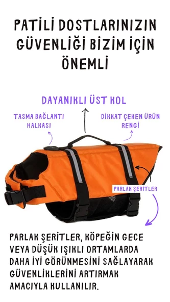 Köpek Can Yeleği, Köpekler için Reflektörlü Yüzme Yardımcısı - 5