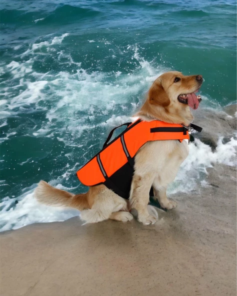 Köpek Can Yeleği, Köpekler için Reflektörlü Yüzme Yardımcısı - 2