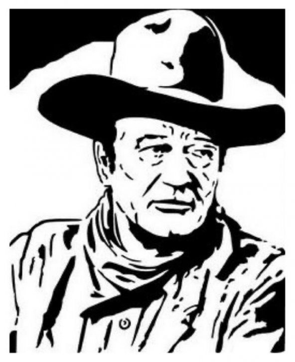 John Wayne Şablonu Plastik Aparat - 1