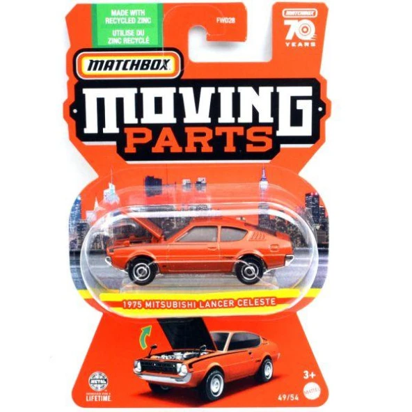 Matchbox 1:64 Arabalar FWD28 HLG34 1975 MITSUBISHI LANCER CELESTE