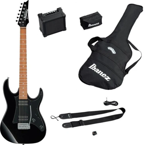 Ibanez Ijrx20u-Bkn Elektro Gitar Paketi Gigbag & Aksesuar Seti Dahil