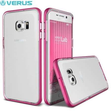 Verus Samsung Galaxy S6 Edge Plus Kılıf Crystal Bumper Series  - Hot Pink