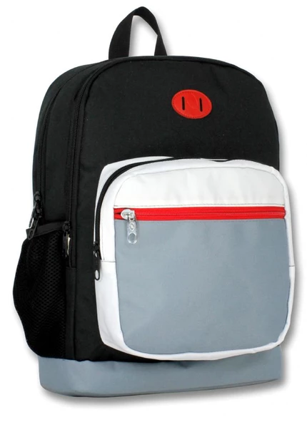 Ümit Çanta Dört Bölmeli Siyah Beyaz Gri İlkokul Çantası ve Kalem Çantası Seti - Erkek Çocuk - Resim 2