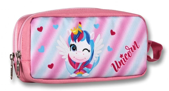 Cennec Pembe Sevimli Unicorn İlkokul Sırt Çantası Seti - Kız Çocuk - Resim 4