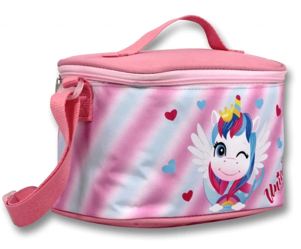 Cennec Pembe Sevimli Unicorn İlkokul Sırt Çantası Seti - Kız Çocuk - Resim 3