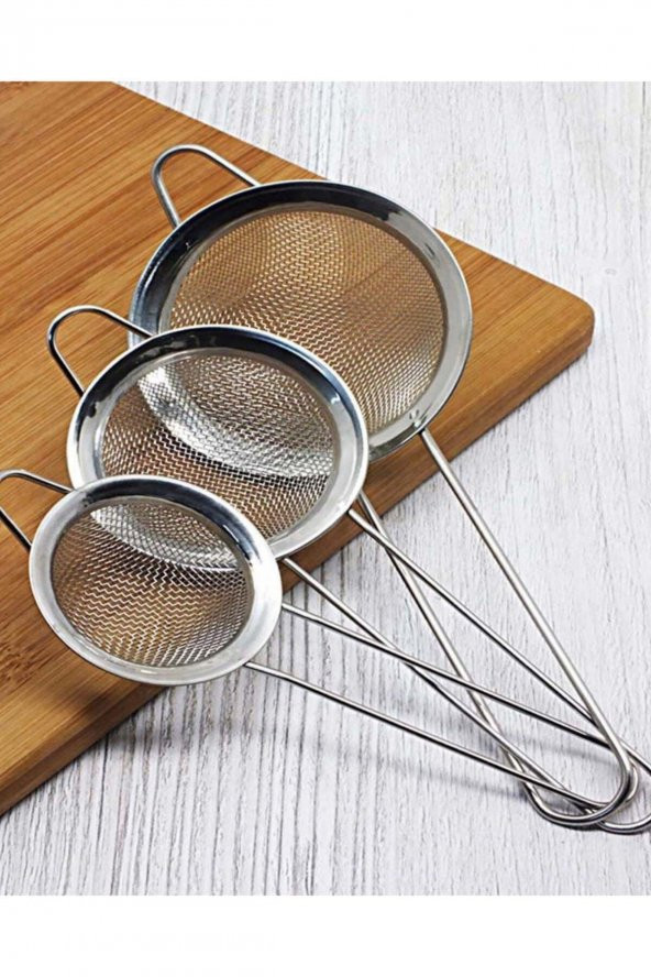 Metal Paslanmaz Süzgeç 3lü