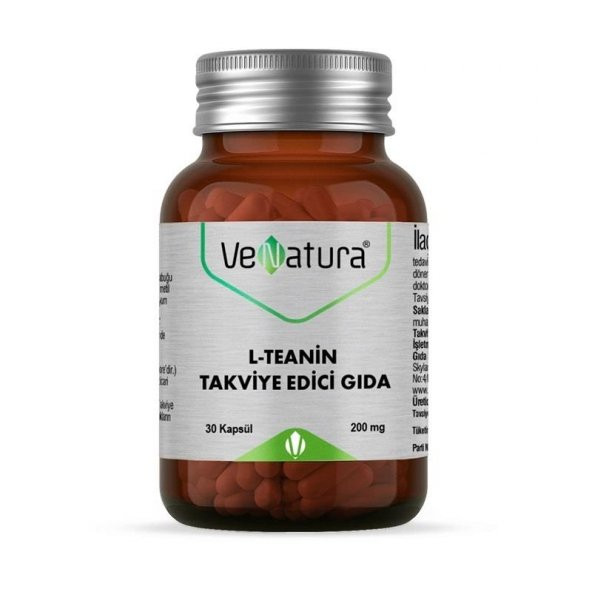Venatura L-Teanin 200 Mg Takviye Edici Gıda 30 Kapsül