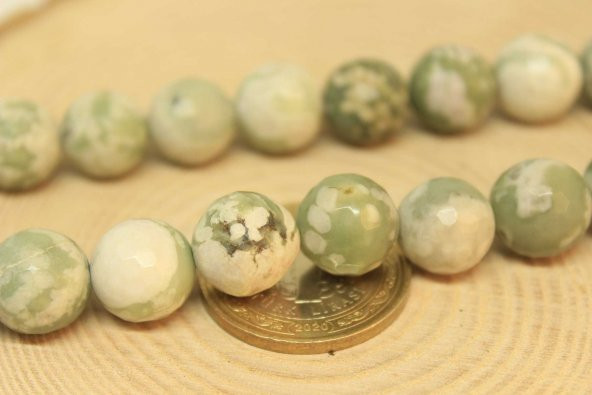 Jasper Taşı YARIM Dizi 11-12mm Aralığı (25885) (18cm uzunluğundadır) - Resim 2