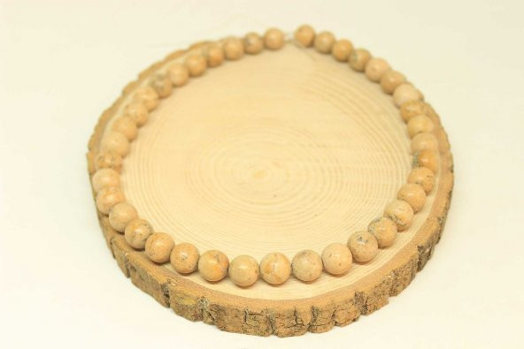 Jasper Taşı YARIM Dizi 9-10mm Aralığı (25850) (18cm uzunluğundadır) - Resim 3