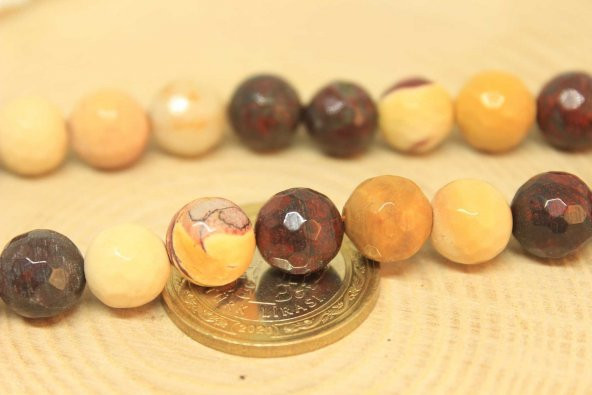 Jasper Taşı YARIM Dizi 9-10mm Aralığı (25880) (18cm uzunluğundadır) - 2