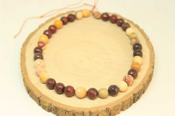 Jasper Taşı YARIM Dizi 9-10mm Aralığı (25880) (18cm uzunluğundadır) - 3