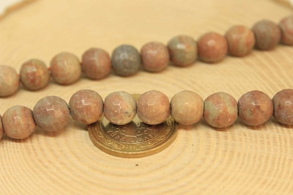 Jasper Taşı YARIM Dizi 9-10mm Aralığı (25895) (18cm uzunluğundadır) - Resim 2