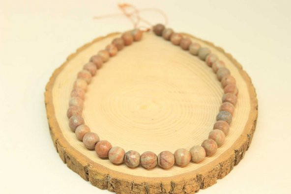 Jasper Taşı YARIM Dizi 9-10mm Aralığı (25895) (18cm uzunluğundadır) - Resim 3