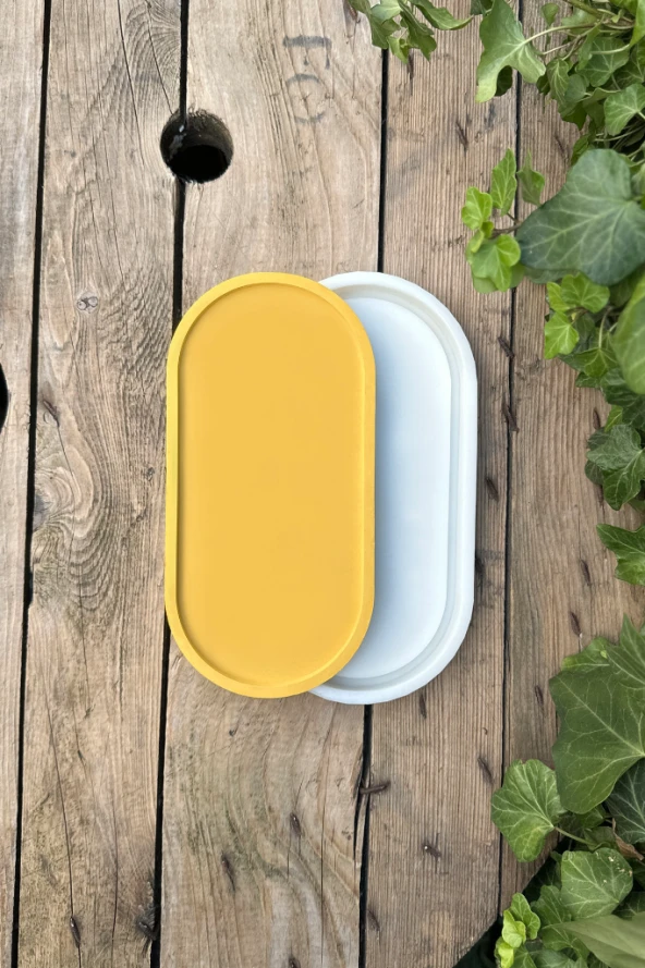 Elips Şekilli Tepsi Kalıbı (115mmx223mmx17mm) (Silikon) ( 1 Adet ) - Resim 4