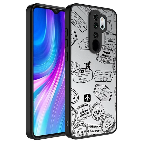 Xiaomi Redmi Note 8 Pro Aynalı Desenli Kapak Fragile