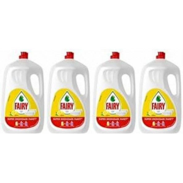 Fairy 2600 ml 4'lü Limon Kokulu Sıvı Bulaşık Deterjanı - 1