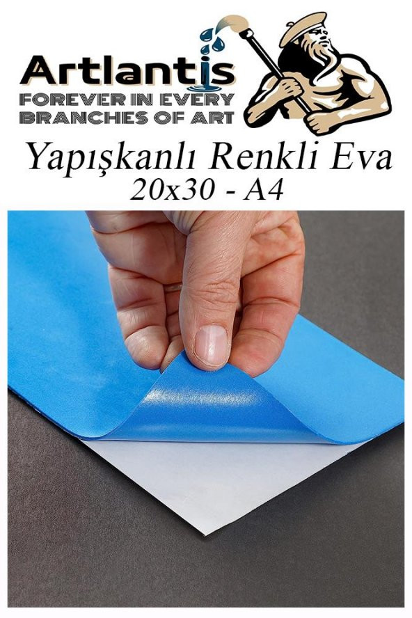 Yapışkanlı Eva A4 20x30 cm 10 Renk 1 Paket Yapışkanlı Eva Süngeri 10lu Okul Kreş Anasınıfı Elişi Etkinlikleri - 6