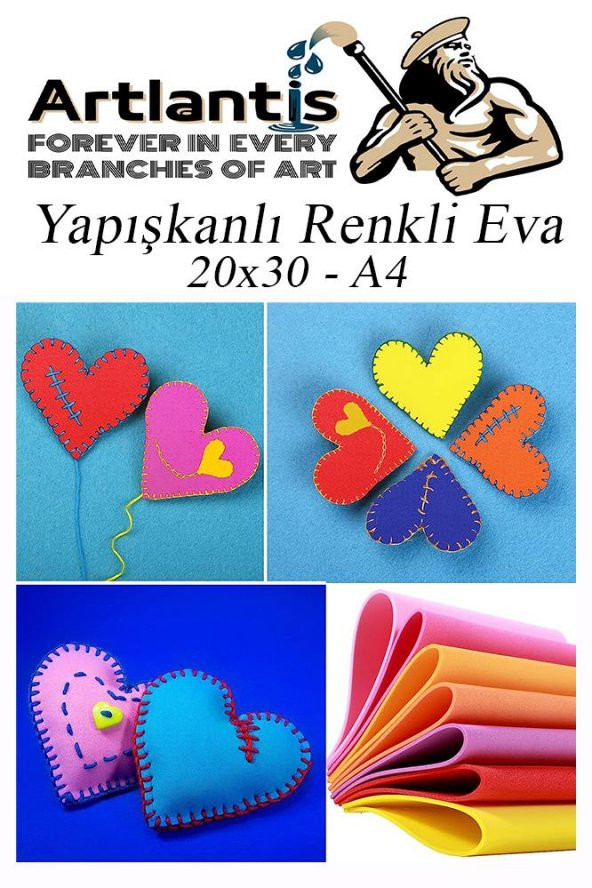 Yapışkanlı Eva A4 20x30 cm 10 Renk 1 Paket Yapışkanlı Eva Süngeri 10lu Okul Kreş Anasınıfı Elişi Etkinlikleri - 7