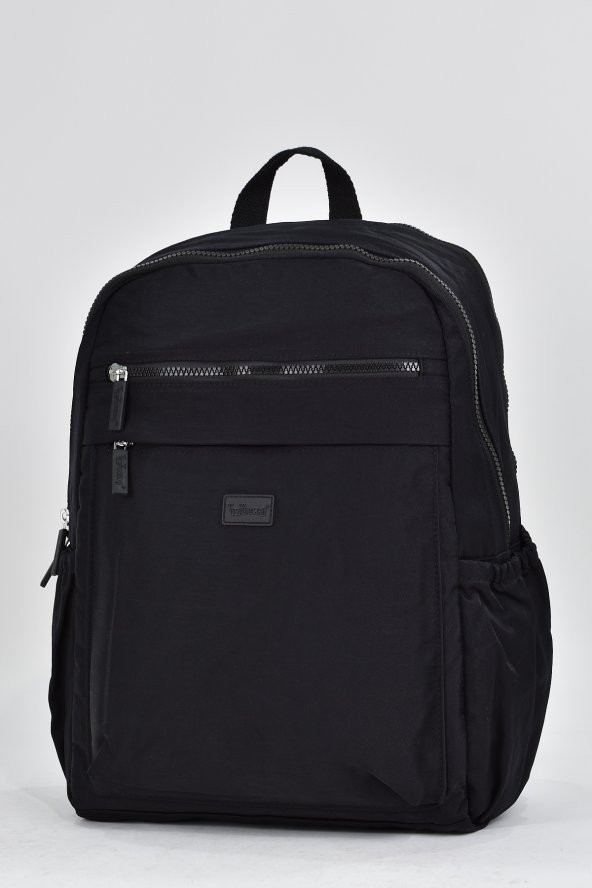 Elatae Unisex Çok Gözlü Günlük Seyahat Okul Sırt Çantası Siyah 17306 - Resim 4