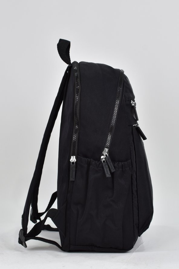 Elatae Unisex Çok Gözlü Günlük Seyahat Okul Sırt Çantası Siyah 17306 - Resim 3