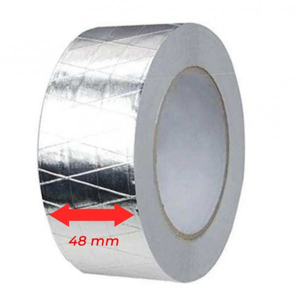 Takviyeli Alüminyum Folyo Bant İzolasyon Bandı Su Geçirmez Bant 48mm*25mt