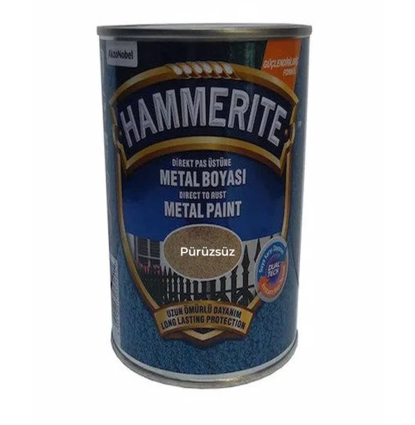 Hammerite Direkt Pas Üstü Düz Metal Boyası Siyah 0.75 Lt - 1