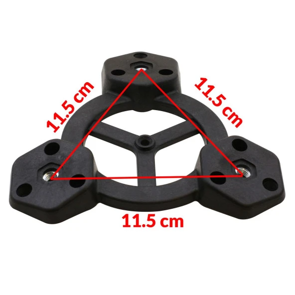 Mobilya Zigon Sehpa Ayak Aparatı Masa Üçlü Plastik Bağlantı Açılı Dereceli Ayak Tabanı 3 ADET - 4