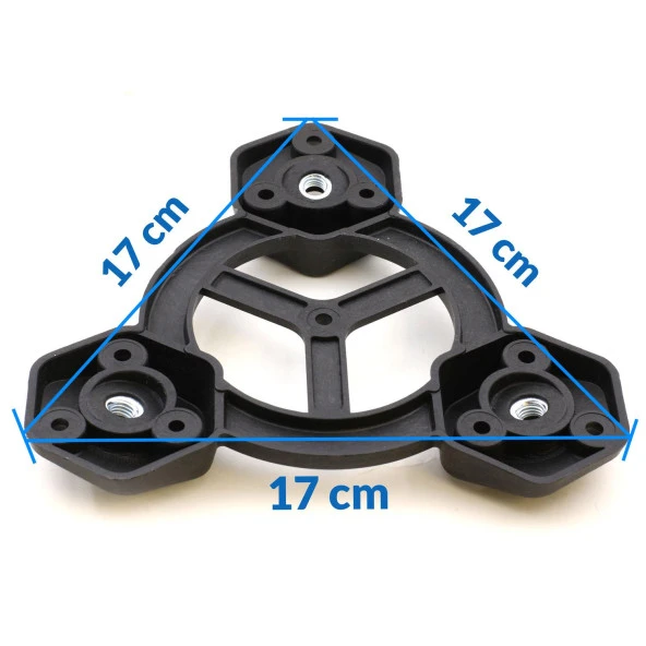 Mobilya Zigon Sehpa Ayak Aparatı Masa Üçlü Plastik Bağlantı Açılı Dereceli Ayak Tabanı 3 ADET - 9
