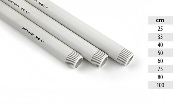PVC Uzatma Borusu (Beyaz)-75 cm-5 Adet - 2