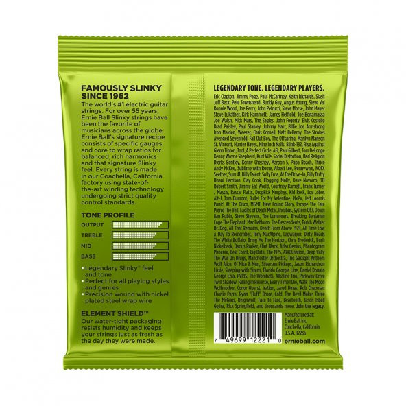Ernie Ball P02221 Regular Slinky Nickel 10-46 Elektro Gitar Teli - 4