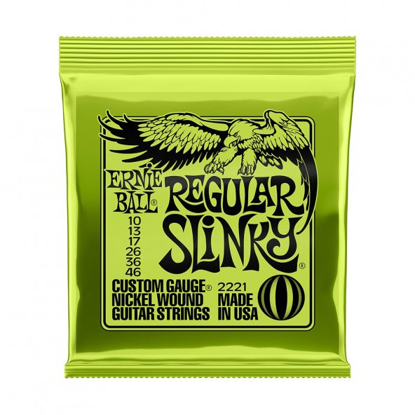 Ernie Ball P02221 Regular Slinky Nickel 10-46 Elektro Gitar Teli - 3