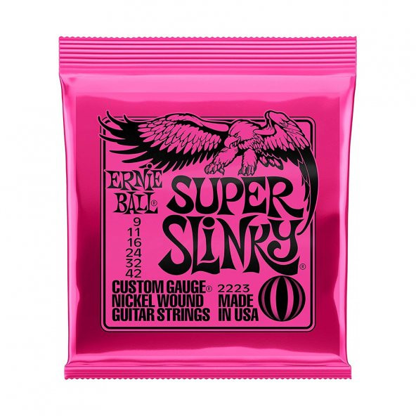 Ernie Ball P02223 Super Slinky 09-42 Elektro Gitar Teli