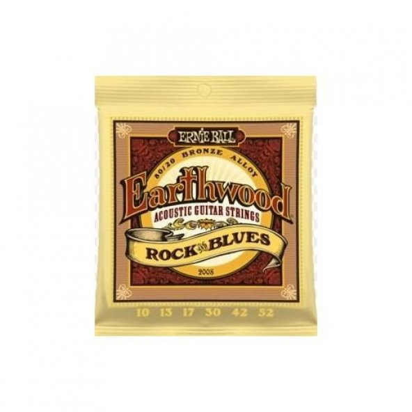 Ernie Ball P02008 Rock Blues 10-52 Akustik Gitar Teli