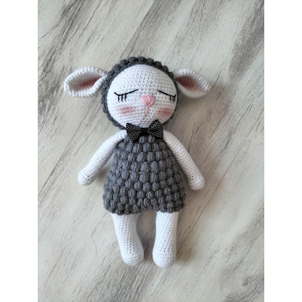 Amigurumi kuzu uyku arkadaşı oyuncak bebek Hediyelik Oyuncak