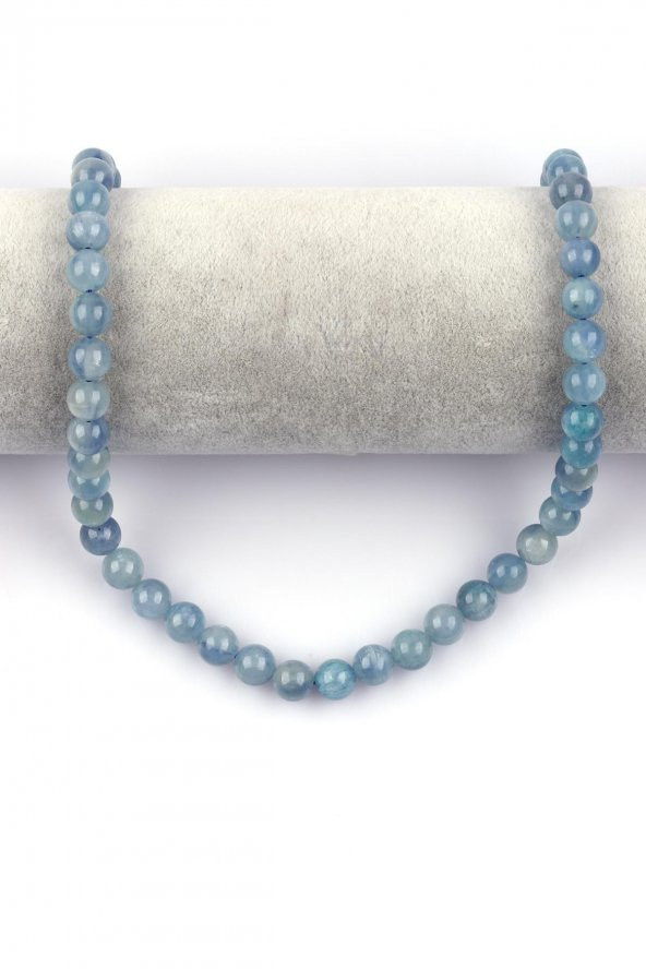 Kyanit ( AB Kalite ) Doğal Taş Dizi 8 mm Küre Kesim - Resim 2