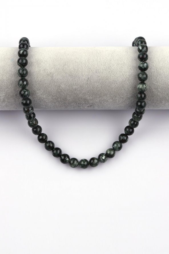 Seraphınıte Doğal Taş Dizi 8 mm Küre Kesim - Resim 2