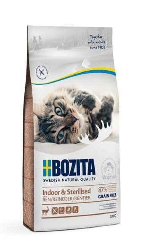 Bozita Indoor Sterilised Tahılsız Geyik Etli Kısırlaştırılmış Yetişkin Kedi Maması 10 KG - 3