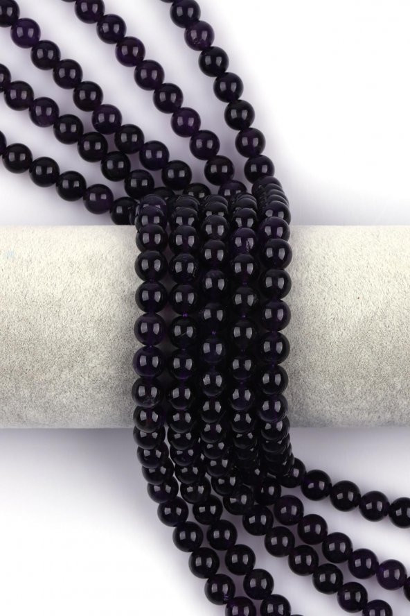 Ametist ( AB Kalite ) Doğal Taş Dizi 8 mm Küre Kesim ürün görseli