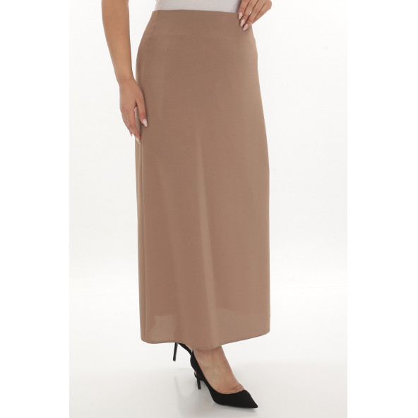 SORALLİNE KADIN BÜYÜK BEDEN ÇAN ETEK 778 ETAMİN DESEN TEN RENGİ - 2