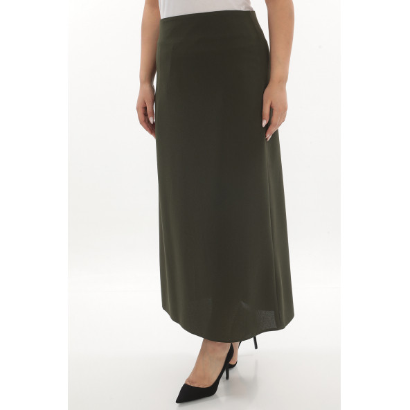 SORALLİNE KADIN BÜYÜK BEDEN ÇAN ETEK 778 ETAMİN DESEN HAKİ - 2