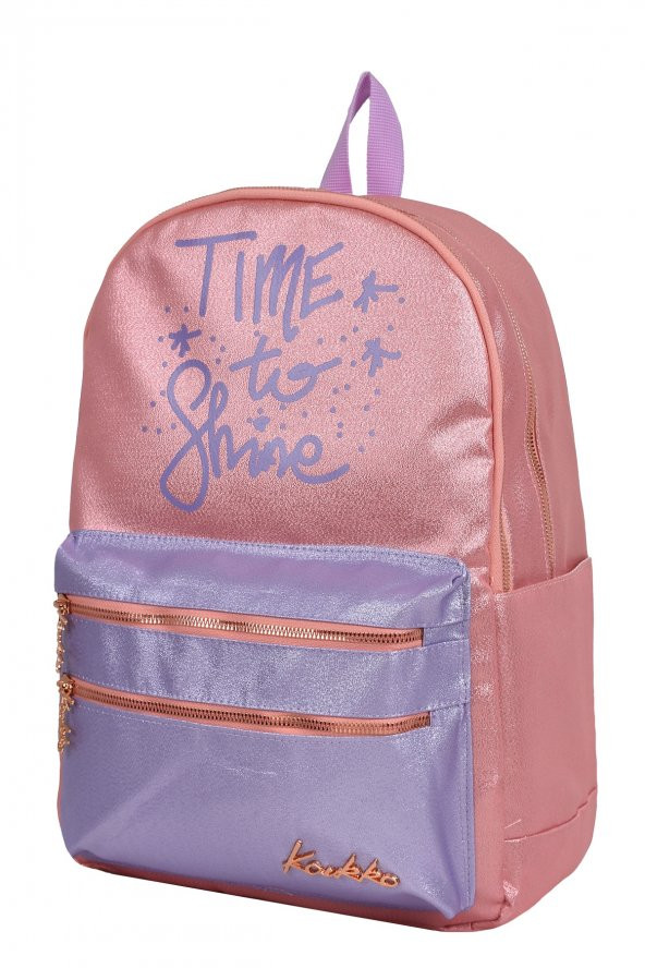 Elatae Su Geçirmez Çok Gözlü Kız Çocuk Seyahat Okul Sırt Çantası Pudra K1570 - Resim 4