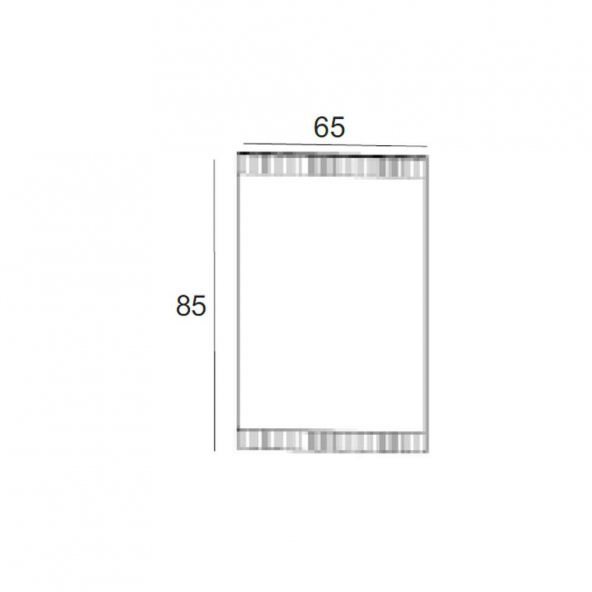 Denko Lennestad 100 cm MDF Mat Lacivert Banyo Dolabı Aynalı Üst Modül - 3