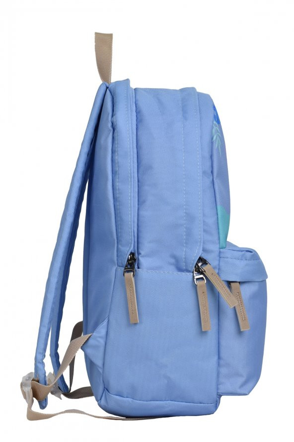 Elatae Su Geçirmez Çok Gözlü Kız Çocuk Seyahat Okul Sırt Çantası Mavi K1498 - 3