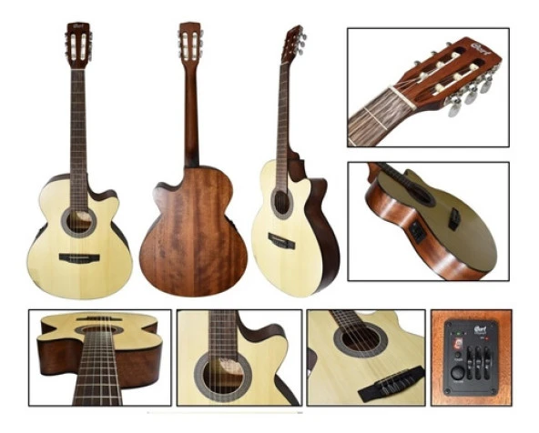 Cort Cec1 Op Elektro Klasik Gitar (Kılıf+Askı+Jak+Pena) - Resim 7