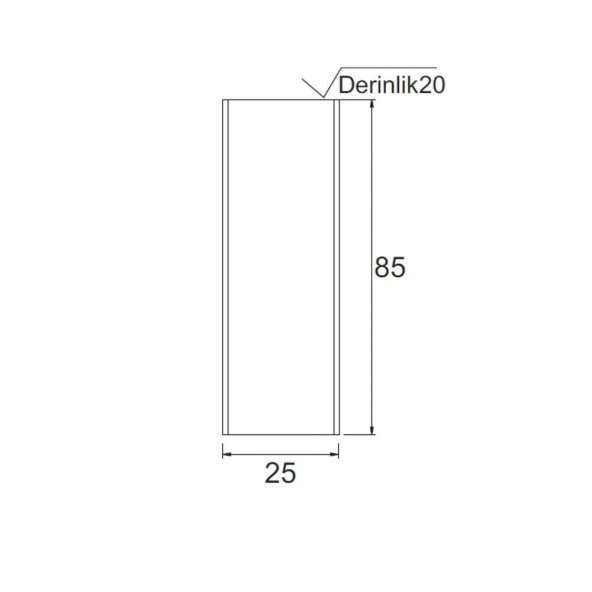 Denko Natalia 25 cm MDF Kül Gri Banyo Boy Dolabı - 3