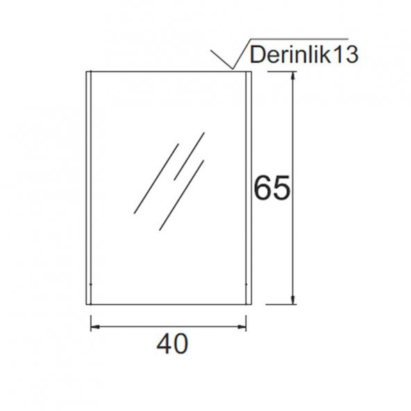 Denko Natalia 40 cm MDF Kül Gri Banyo Dolabı Aynalı Üst Modül - 3