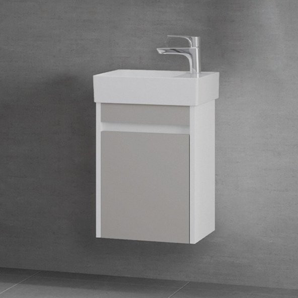 Denko Natalia 40 cm MDF Kül Gri Banyo Dolabı Takımı - 3